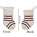 LimBridge Christmas Mini Stockings, 12 Pack 9 inches Knit Knitted Stripe Rustic Holiday Decorations, goodie Bags for Family Friends, Cream Burgundy