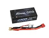 Gens ace 4200mAh 7.4V 60C 2S2P Hardcase Lipo Battery Pack 10# with 4.0mm Banana to Deans Plug Official Car Parts