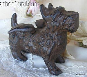 Scottie Dog Cast Iron Puppy Collectible Figurine Desktop Decor