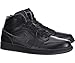 Nike Men's Air Jordan 1 Mid Black/Black/Dark Grey Basketball Shoe - 10 D(M) US