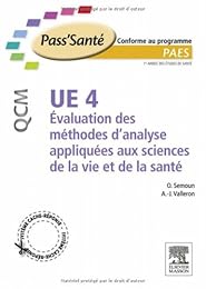 UE4 évaluation des méthodes d'analyse appliquées aux sciences de la vie et de la santé