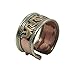 DharmaObjects Handmade Copper and Brass Ring with Crafted Om Mani Padme Hum