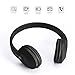 Wireless Headphone V4.0 Over-Ear Bluetooth Headset w/Mic for iPhone, iPad, iPod, Samsung Galaxy and Other Bluetooth - Enabled Devices. [Black]
