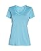 Under Armour Womens Tech V-Neck Twist Short-Sleeve T-Shirt , Sky Blue (914)/Metallic Silver , Small