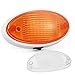 Kohree LED RV Exterior Porch Utility Light with Switch 12v Replacment Light for RVs, Trailers, Campers, 5th Wheels. 360 Lumen, White Base, Included Clear and Amber Lenses Removable
