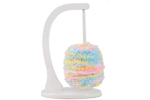 SEXLIEU Magnetic Yarn Holder Spinner for Crocheting and Knitting – Durable Molded Plastic Yarn Organizer for Crochet Supplies and Yarn Storage, Smooth Rotation Base–Cream White