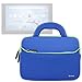 Evecase Tabeo e2 8 inch Kids Tablet Neoprene Sleeve Case Slim Briefcase w/ Handle & Accessory Pocket / Ultra Portable Travel Carrying Case Sleeve Portfolio Pouch Cover – Blue