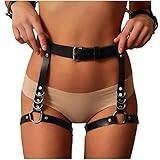 Homelix Sexy Punk PU Leather Waist Leg Caged Harness Gothic Garter Belt For Women (LP-056)