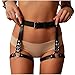 HOMELEX Leg Harness Thigh Holster Garters Harajuku Waist Gothic Rings Belt for Women Rave Outfits (P56)