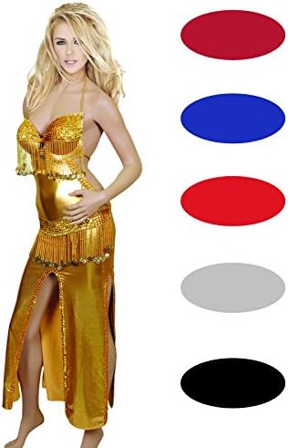 Oriental Handmade Sexy Beaded Saidi Costume Galabya Belly Dance Lingerie Abaya-Black