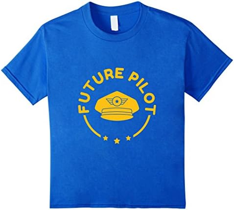 Kids FUNNY FUTURE PILOT T-SHIRT Kids Plane Fun Captain Gift 10 Royal Blue