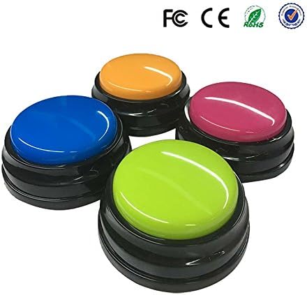 Plastic Answer Buzzers Set of 4 Talking Buttons for kids Classroom Games Gifts By DTnovation