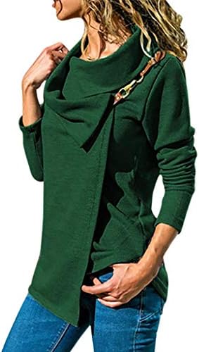 Mebamook Tops for Women, Fashion Autumn Women's Fashion Long Sleeve Irregular Blouse Tunic Top