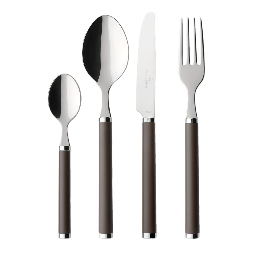 Villeroy & Boch Play! Chocolate Brown Cutlery, 24 Pieces, Stainless Steel, for up to 6 People
