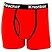 Knocker Men's 4 Pack of Stretch Cotton Boxer Briefs, Assorted Colors, Large