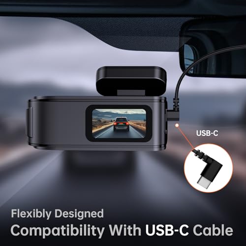 Dash Cam Front and Rear 2.5K+1080P, Ultra HD Dash Cam Built-in WiFi, Dual Car Camera with 170°Wide Angle, Super Night Vision Dashcam with 24H Parking Mode, G-Sensor, App Control, Loop Recording
