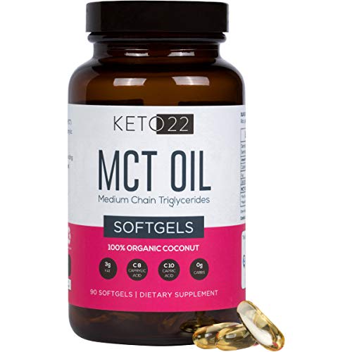 Keto 22 Organic MCT Oil Capsules - Premium Keto Diet Pills - 90ct 1 Month Supply - Perfect On-The-Go Keto Pills - Caprylic Acid (c8) / Capric Acid (c10) Keto Supplement - Earth Friendly Glass Bottle Keto 22 Organic MCT Oil Capsules - Premium Keto Diet Pills - 90ct 1 Month Supply - Perfect On-The-Go Keto Pills - Caprylic Acid (c8) / Capric Acid (c10) Keto Supplement - Earth Friendly Glass Bottle
