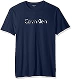 Calvin Klein Men's Short Sleeve Space Dye CK Logo Crew Neck T-Shirt, Atlantis, Medium