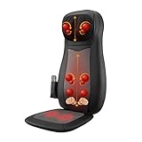 Fitfirst Back Massage Cushion Car Seat Massager Shiatsu Rolling Kneading Vibration for Full Back and Neck with Heat Function