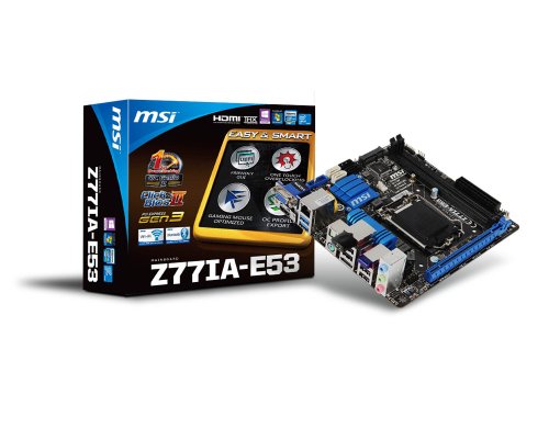 MSI Computer Corp. DDR3 1066 Intel Z77 Support USB 3.0 and SATA 6Gb/s Mini-ITX LGA 1155 Motherboard Z77IA-E53