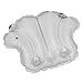 White Vinyl Shell-Shaped Spa Bath Pillow