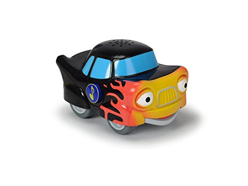 Dickie Toys - Helden der Stadt, Tobi Turbo, das Rennauto mit Licht, originalen Liedern, Sounds und Freilauffunktion, inkl. Sammelkarte mit Geheimcode – Bild 4