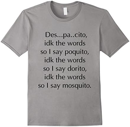 Mens Despacito T-Shirt 2XL Slate