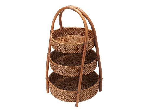 KOUBOO Rattan 3-Tier Basket