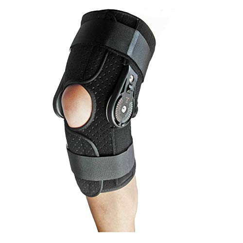 Mowane Hinged ROM Knee Brace Lite, Rehab Post Op Knee Stabilizer Support for Sports Leg Injury, Orthopaedic Surgery Tear of ACL PCL MCL LCL, Osteochondral Meniscal Patella Tendon Repairs, Sprains (M)