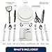 Strand Gear 16-Piece Portable Camping Utensils & Dishes Set – Portable BBQ, Outdoor Camping and Picnic Caddy for Plates and Utensils, Water Resistant Case, Enamelware Plates & Stainless Steel Utensilsthumb 1