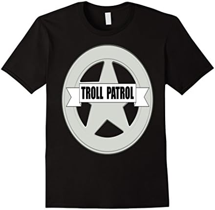 Men's Troll Patrol T-Shirt Medium Black