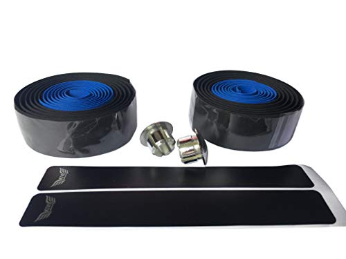 DEERU Two-Tone Tape Bicycle Bar Tape Handlebar Tape Bar Wraps - 2 Rolls per Set (2BLBU)