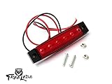Tree Leds Marine Led Light Courtesy & Utility Strip for Boats 12 Volts Red Lens (Pack of 2)