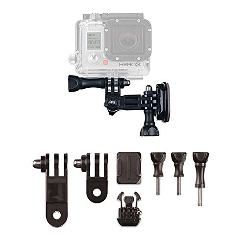 Action Mount Helmet Mounts (Flat & Curved) with 3-Way Pivots for Popular Sports Camera, or Other Action Mount Products. Flat & Curved Mounts with 3m Adhesive, Base Clip, 3-Way Pivots, Thumb Screw. (Best Way To Mount Gopro On Motorcycle)