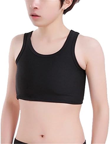 Breathable Super Flat Les Lesbian Tomboy Compression Velcro Chest Binders (Medium, Black)