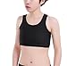 Breathable Super Flat Mesh Lesbian Tomboy Compression 3 Rows Clasp Chest Binders (Medium, Black)