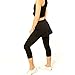 Women's High Waisted Tennis Skirt, Active Skapri with Pockets, Running Leggings with Attached Skirt, Black Golf Tennis Skirt