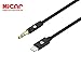 MiCar M1 Lightning to 3.5 mm Male Aux Stereo Audio Cable, Premium Nylon Car Aux Cable for iPhone X/8/7/7 Plus, Supporting Latest iOS 11 Or Above (3')