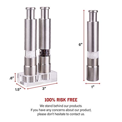 Click n’ Spice Salt and Pepper Grinder Set, Spice Grinders, Salt and