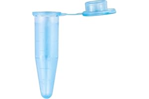 Caplugs Evergreen 214-3410-B80 MCVC Series Conical Bottom Microcentrifuge Tubes w/Tethered Caps, Graduated, 1.5 mL, PPCP, for Use in Lipid Fractionation, Medical, Labware, Blue (Pack of 250)