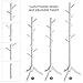 VASAGLE Solid Wood Coat Rack, Free Standing Tree-Shaped Coat Rack with 8 Hooks, 3 Height Options, for Clothes, Hats, Bags, Living Room, Bedroom, Home Office, Cloud White URCR01WT