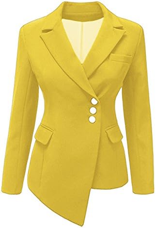 Women's Blazer Casual Work Office Botton Blazer Jacket Solid Color Pettie-Plus Size