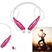 GEARONIC TM Wireless Sport Stereo Headset Bluetooth Earphone headphone for Android or iPhone Hot Pink