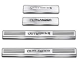 Salusy 4pcs Door Entry Sill Plate Scuff Plate Cover For Mitsubishi Outlander 2013 2014 2015 2016 2017
