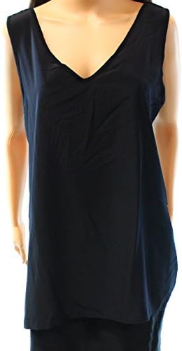 Dantelle Women's Large V-Neck Tunic Tank Cami Top Black L