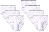 Fruit of the Loom Men's 7Pack White Briefs Underwear, 4XL