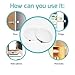 Silicone Wall Protectors from Door knobs - Self Adhesive Round Plate - Door Bumper Pads - Rubber Door Handle Bumper Guard for Door Knob, Kitchen, Office White (2inch, White)