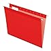 Pendaflex Reinforced Hanging File Folders, Letter Size, Red, 1/5 Cut, 25/BX (4152 1/5 RED)