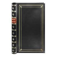 Spiral Bound Photo Album 300 Bi-Directional Memo Pockets Hold 4x6 Photos, Black