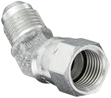Eaton Aeroquip 2070-6-6S 45 Degree Swivel Nut Elbow, JIC 37 Degree End Types, Carbon Steel, 3/8 JIC(f) x 3/8 JIC(m) End Size, 3/8